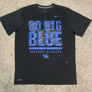 UK Kentucky Wildcats Men’s Large Dri-Fit T-shirt “Go Big Blue” Black NWOT - Picture 1 of 5