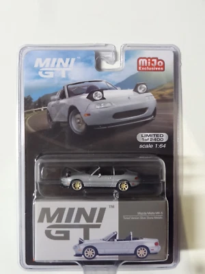 MINI GT #407 - PLATEADO - MAZDA MIATA MX-5 / VERSIÓN AFINADA - EXCLUSIVO DE MIJO EE. UU. Foto 1 de 2