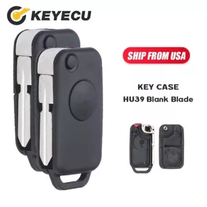 1 Button Remote Key Shell Case Fob for Mercedes-Benz C E ML S HU39 Blank Blade - Bild 1 von 5