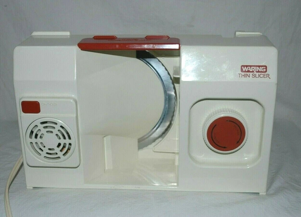 Waring 11FS10 Cortadora Fina Hoja de Acero Inoxidable Cortadora Eléctrica Nueva De Colección Foto 1 de 4