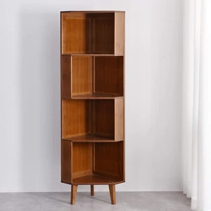 4-Bookcase Industrial Cube Shelf Corner Bookshelf Display Corner Storage Tall - Picture 1 of 8