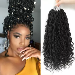 Trenzas de ganchillo sintéticas locs rizados sintéticos para trenzar diosa del río extensiones de cabello - Imagen 1 de 25