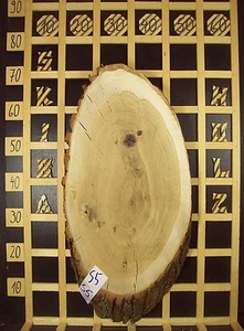 S5 Baumscheibe  Holzscheibe Holz Eiche  massiv 50mmx20-34cm Länge 72cm - Bild 1 von 3