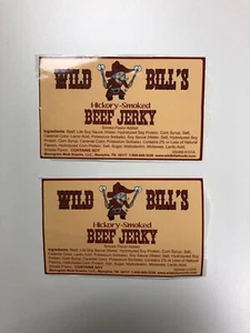 Wild Bills Beef Jerky Decal Sticker - New - 2 TOTAL - Photo 1/4
