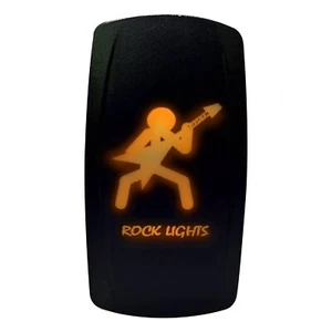 50 Caliber Racing "Rocker" Rock Lights Orange On/Off Rocker Switch - Imagen 1 de 8