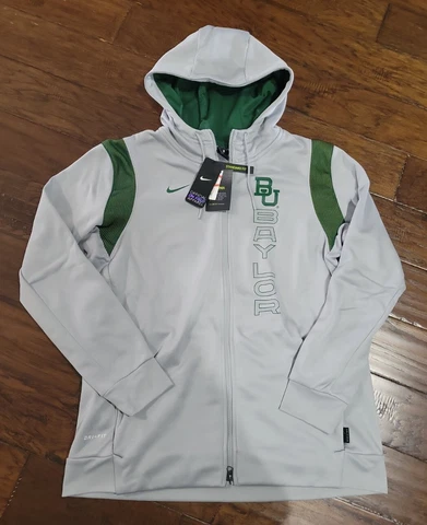 NIKE BAYLOR BEARS FULL ZIP ON FIELD FOOTBALL 2022 JACKET Size XL DC7103 007 Grey Cover