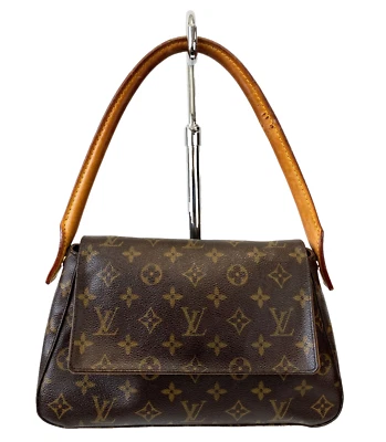 Bolsa de mão Louis Vuitton monograma lona mini looping bolsa de ombro satchel M51147 - Imagem 1 de 4