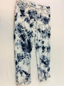 Jordache Light And Dark Blue Tie Dyed Girls XL 14-16 Crop Jegging Pants EUC - Picture 1 of 8
