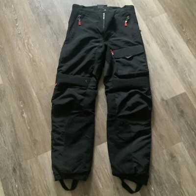 Pantalones de montar Harley Davidson para mujer de nailon negros pesados acolchados usados en excelente estado de colección medianos Foto 1 de 4