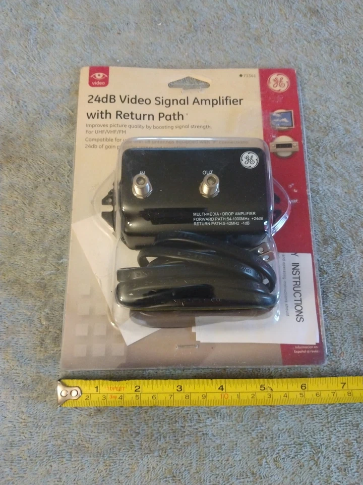 GE 24dB Video Signal Amplifier W/Return Path 73341 For UHF/VHF/FM - Image 1 of 4