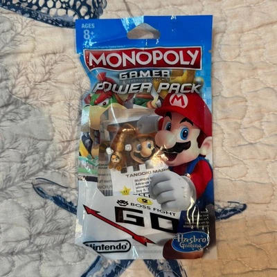Boneco Monopoly Gamer Power Pack Tanooki Mario Nintendo Hasbro novo em folha lacrado - Imagem 1 de 3