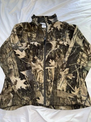 Columbia Camouflage Fleece Full Zip Jacket Youth 18/20 Green - Image 1 of 4