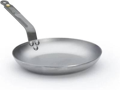 Sartén para tortillas redonda de acero al carbono De Buyer Mineral B, antiadherente, 9,5", apta para horno Foto 1 de 4