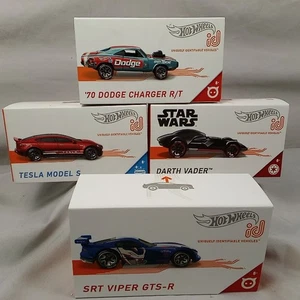 Hot Wheels ID Lot 4 Fahrzeuge SRT Viper GTS-R Tesla Model S ’70 Dodge Charger R/T - Bild 1 von 9