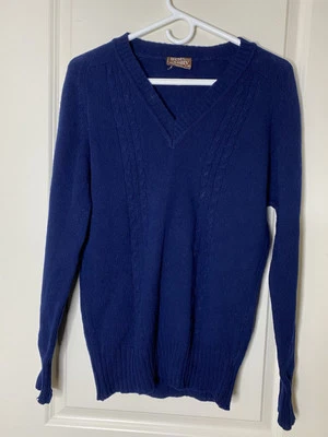 Vintage Gaeltarra West County Shetland 100% Irish Wool Sweater Blue Knit EU 40 L - Image 1 of 4