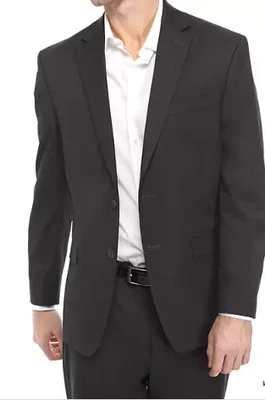 Izod Hombres Calce Clásico Traje Chaqueta Blazer 36 R Gris Oscuro Sólido Foto 1 de 2