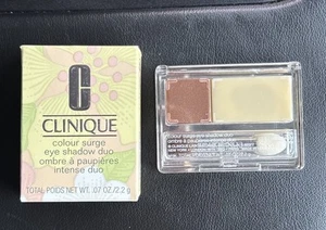 Clinique Colour Surge Eye Shadow Duo 103 Buttered Bronze .07 oz - Picture 1 of 10