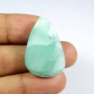 Sky Blue Hemimorphite Cabochon Pear Shape Larimar Pattern Gemstone 34 Cts #10651 - Picture 1 of 6