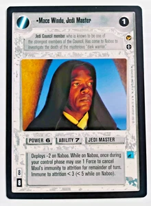 STAR WARS CCG MACE WINDU JEDI KNIGHT THEED PALACE RARE - Bild 1 von 2