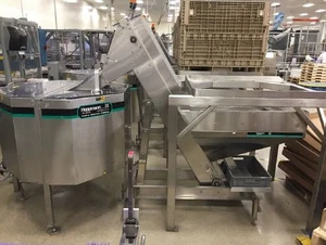 FS30 bottle unscrambler w/centrifugal bowl & elevating prefeeder model EP15-08 - Picture 1 of 8