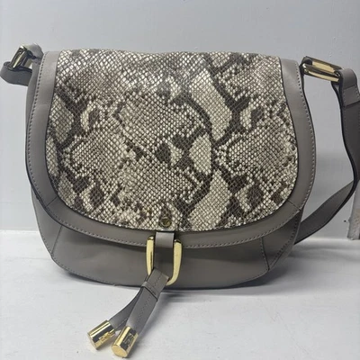 Bandolera de cuero Antonio Melani con piel de serpiente Foto 1 de 4