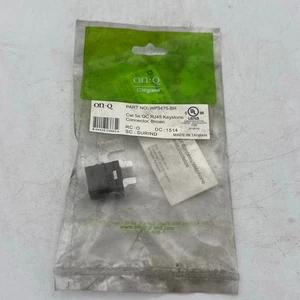 OnQ WP3475BR Connector RJ45 Keystone Brown Cat5e QC Certified Structured Wiring - Afbeelding 1 van 4
