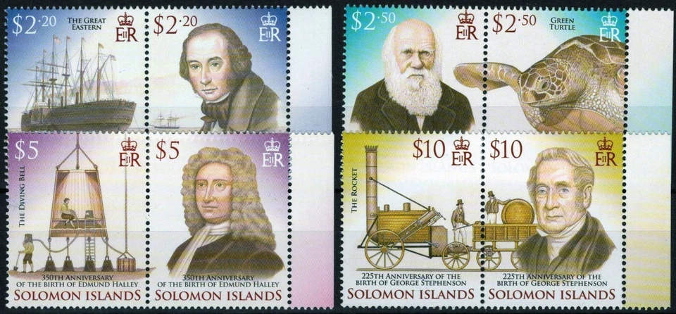 Соломоновы острова 1044-1047 MNH исследователи корабли астрономы ZAYIX 031023S47 - Изображение 1 из 1
