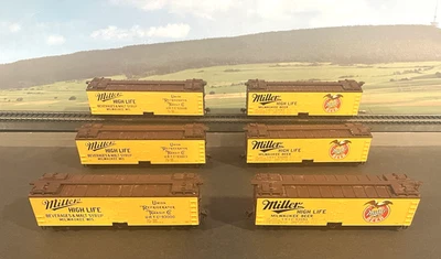 Lot of 6 Walthers 40' ICE REEFERS MILLER HIGH LIFE HO 93000 93008 93003 93181... - Image 1 of 4
