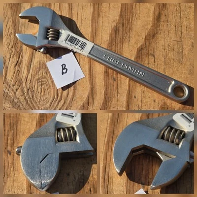 Llave ajustable satinada NOS SEARS vintage Craftsman 10" pulgadas 250 mm 44604 WF EE. UU. Foto 1 de 4