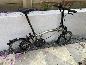 Limited Edition Brompton Nickel S2L with black trims and free luggage bag - Picture 1 of 9