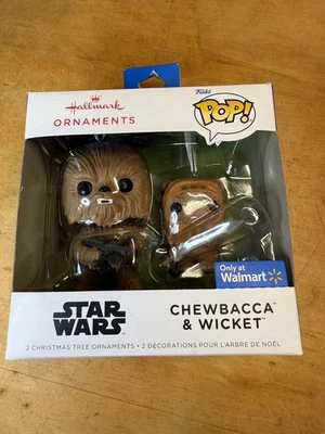 CHEWBACCA & WICKET Funko Pop Star Wars Sello Adorno de Navidad Foto 1 de 2