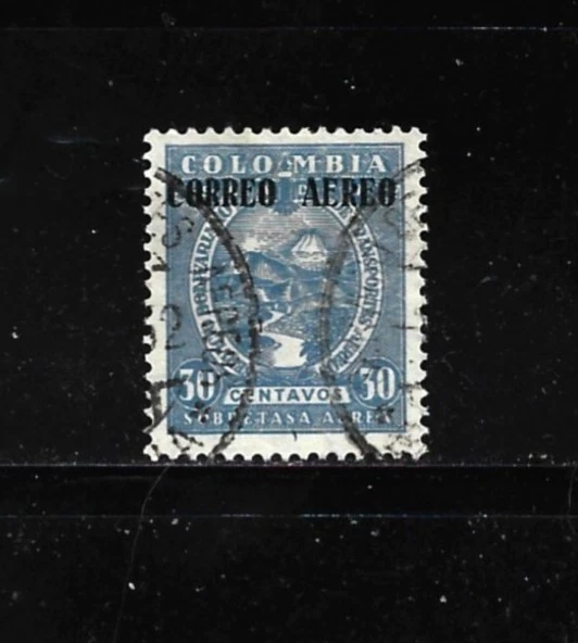 Sello Colombia Scott # C87- 50c-usado/H-NG-1932-correo aéreo-sobreimpreso Foto 1 de 1