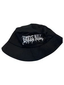 Dolls Kill Bucket Hat Black Embroidered Unisex - Picture 1 of 3