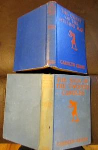 Lot 2 1ST Edition NANCY DREW BOOKS SIGN TWISTED CANDLES 1933 & MISSING MAP 1942 - Picture 1 of 10
