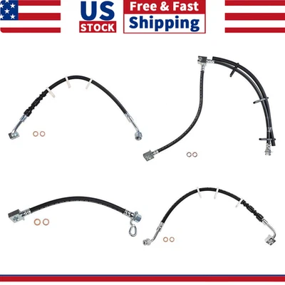 Front Rear Brake Line Hose For Ford E-350 Club Wagon 6.0L 2005 2004 2003 _TP - Image 1 of 4