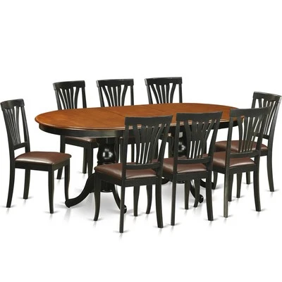 9  Pc  Dining  room  set-Dining  Table  with  8  Wooden  Dining  Chairs - Image 1 of 4
