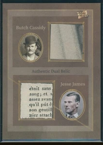 Tarjeta reliquia doble 2025 piezas del pasado - BUTCH CASSIDY & JESSE JAMES - Imagen 1 de 2