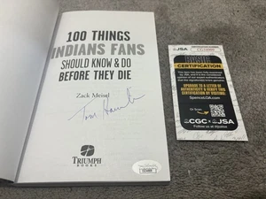 CLEVELAND GUARDIANS HOF TOM HAMILTON SIGNIERT 100 DINGE INDIANER FANS BUCH JSA COA - Bild 1 von 5