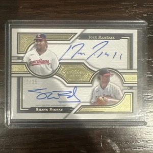 2023 Topps Tier One Dual Auto Ramirez/Bieber 25/25 EBAY 1/1 🤯LAST ON THE PRINT  - Picture 1 of 3