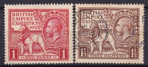 Great Britain 1925 Yvert 173/74 British Empire cat. value 100€ MH/USED VF - Picture 1 of 2