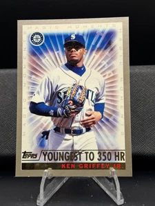 2000 Topps - Ken Griffey Jr., #475 - Youngest to 350 HRs - Seattle Mariners - Picture 1 of 2