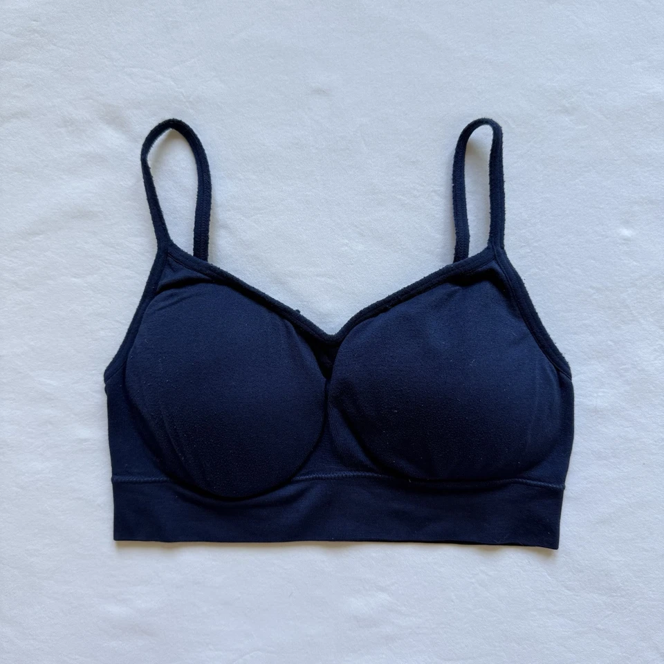 Sujetador deportivo Jockey S almohadillas extraíbles correas ajustables azul marino elástico Foto 1 de 4