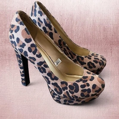 Tacones altos de plataforma con estampado animal Mossimo vintage años 2000 McBling talla 8,5 Foto 1 de 4