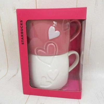 Tazza da caffè Starbucks impilabile Heart Valentine 2014 da 9 once - Immagine 1 di 4