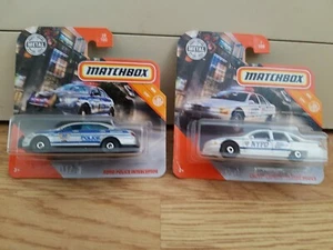 seltene Streichholzschachtel Polizeiautos (2er-Set) - Bild 1 von 1