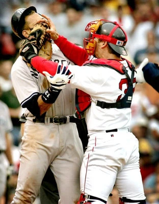 Alex Rodriguez Jason Varitek Fight foto grande 11X14 - Yankees Red Sox 2004 AROD - Imagem 1 de 3