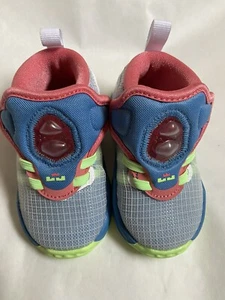 Nike Lebron XIX Toddler Shoes Blue/Pomegranate Size 5c New With Box - Picture 1 of 12