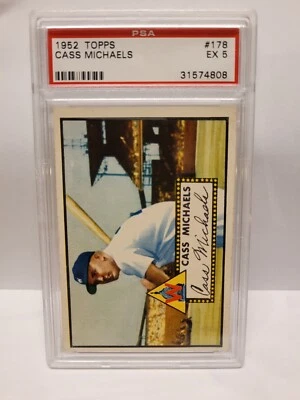 1952 Topps Cass Michaels PSA Graded  EX 5   Washington Senators #178 - Image 1 of 2