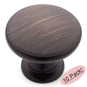 *Paquete de 10* Perillas de gabinete redondas de gran tamaño de bronce frotado con aceite Cosmas #13248ORB - Imagen 1 de 1