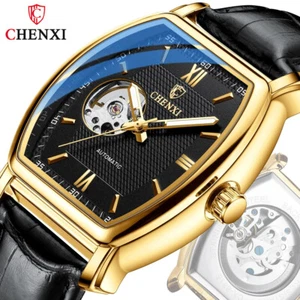 CHENXI Mens Mechanical Watch Luxury Brand Business Automatic Leather Wristwatch - Picture 1 of 12